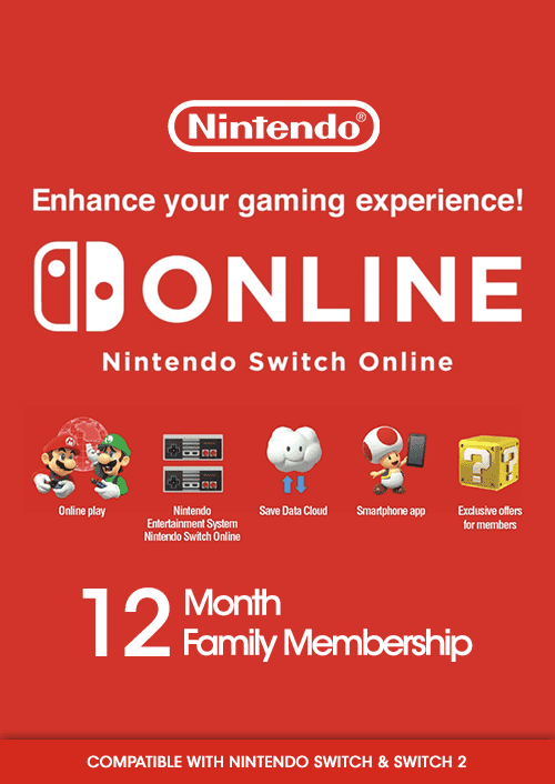 Nintendo Switch Online — 12 Месяцев (EU)